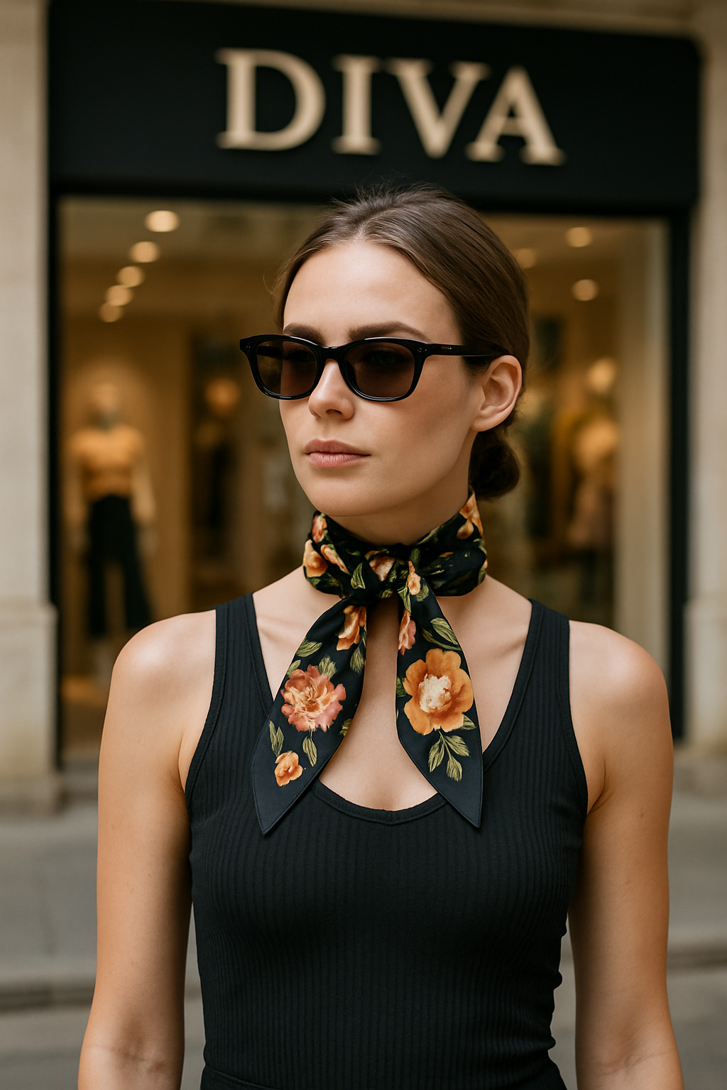 PAÑUELOS SEDA FLORAL