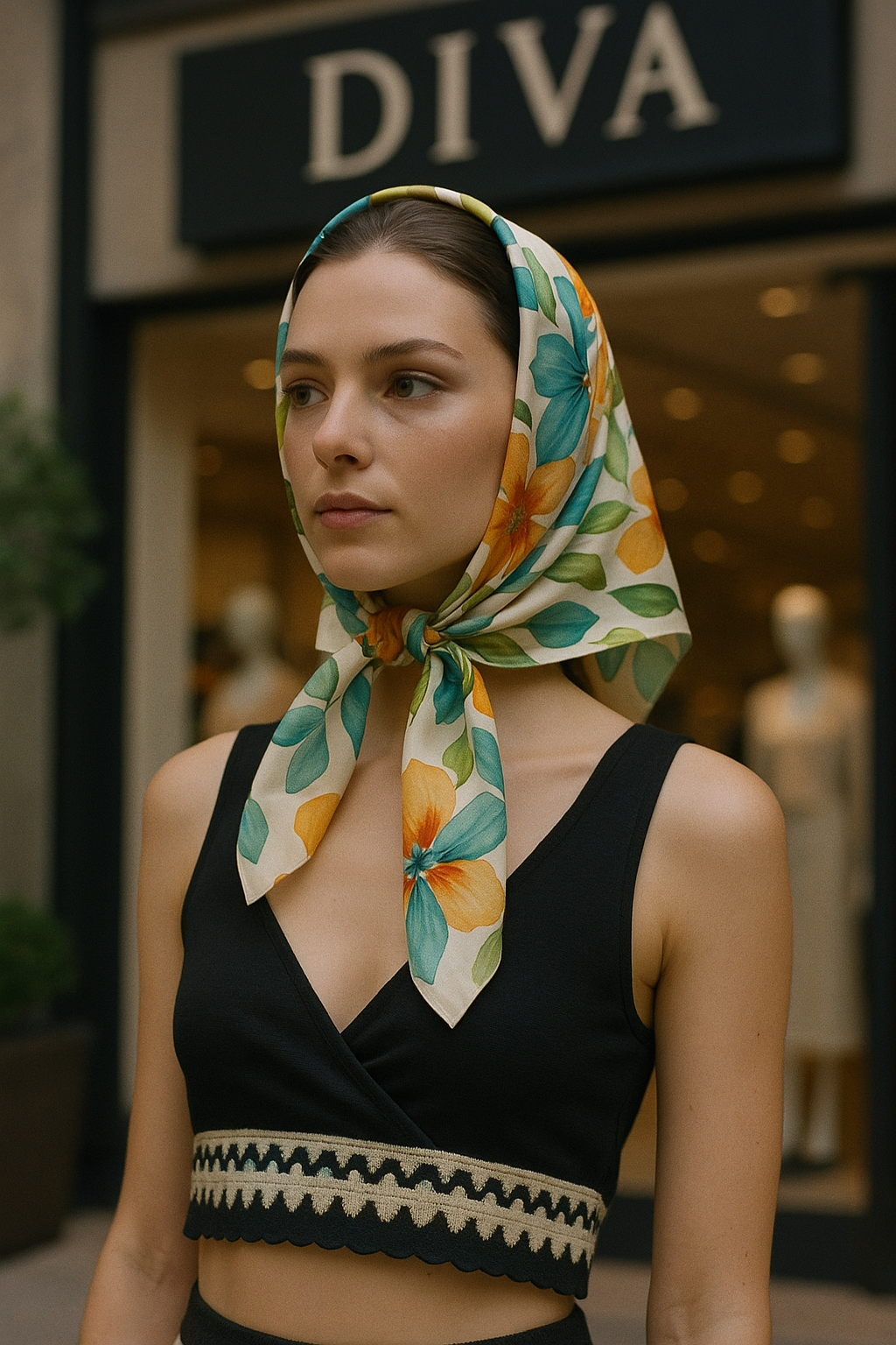 PAÑUELOS SEDA FLORAL